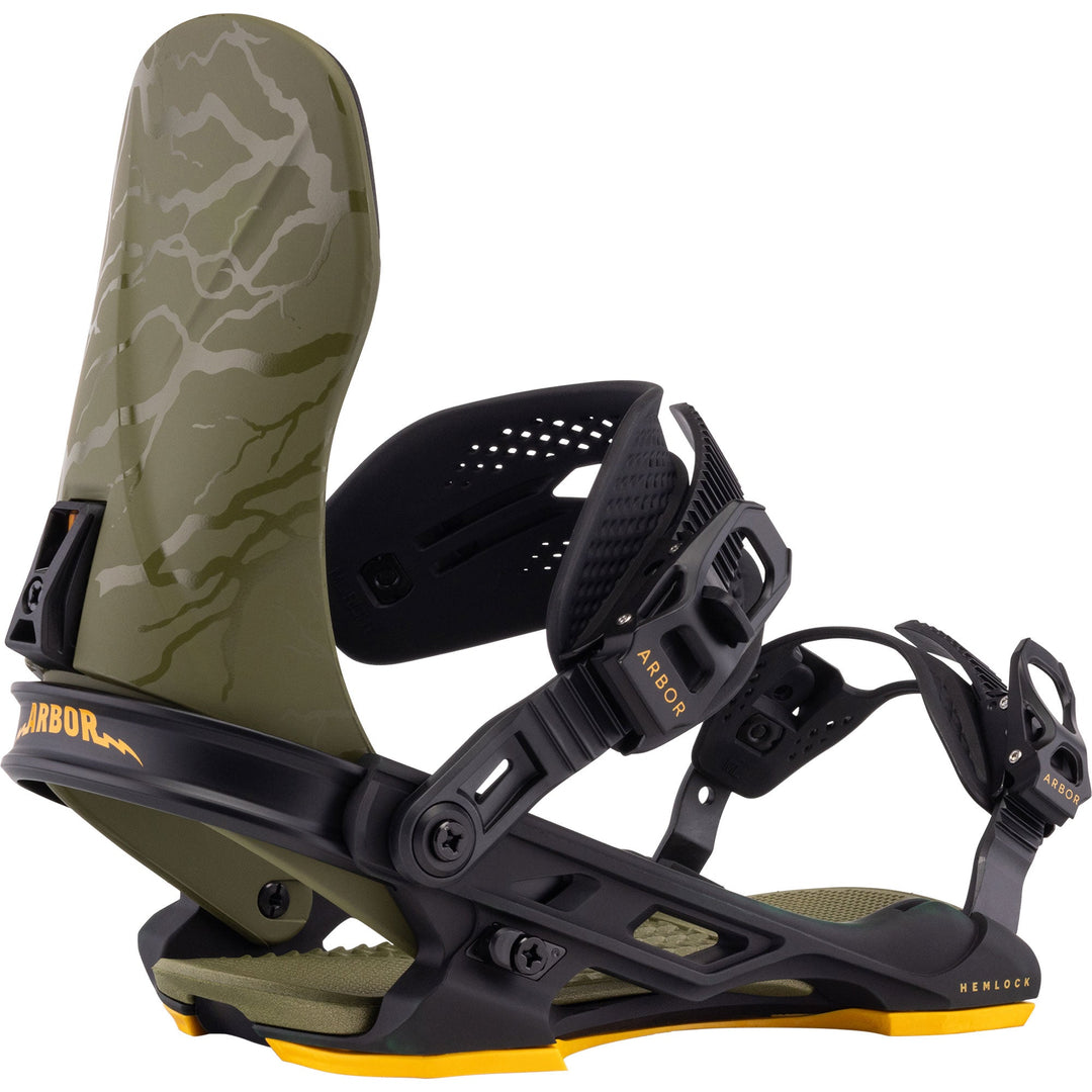 ARBOR Hemlock Snowboardbindung 2025 Black Military