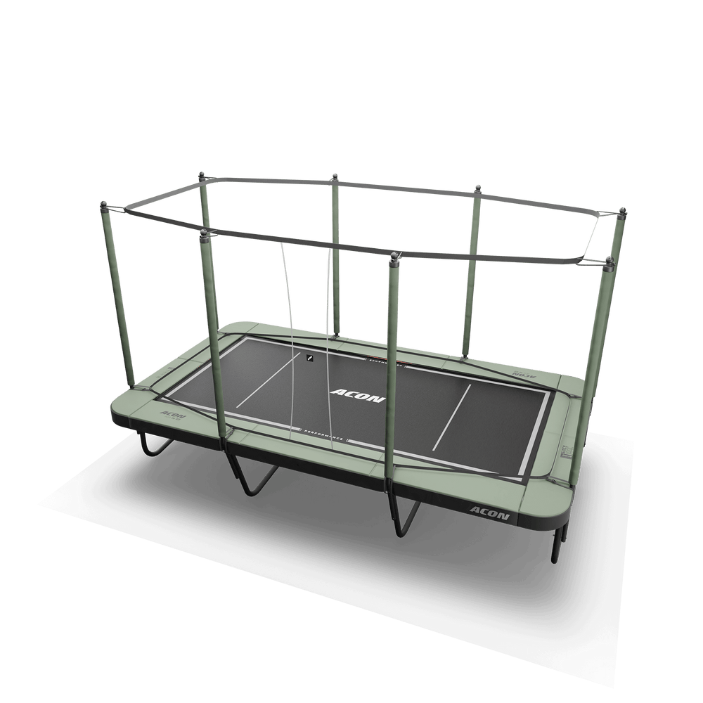Performance Trampolinmatte installiert auf einem Acon 16HD Trampolin