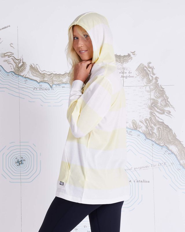 Salty Crew Women Top Water Midweight Sun Hoodie banana