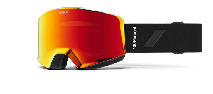 100% Snow Goggle NORG HiPER Essential Black / Red ML Mirror