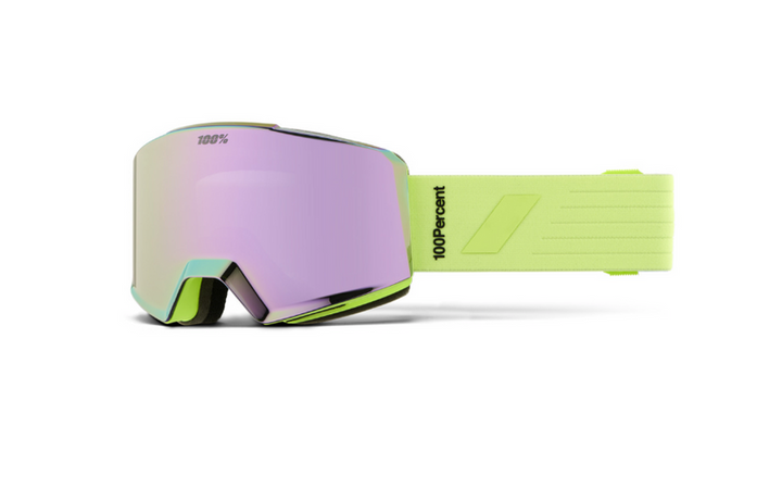 100% Snow Goggle NORG HiPER Acid Snow / Lavender ML Mirror