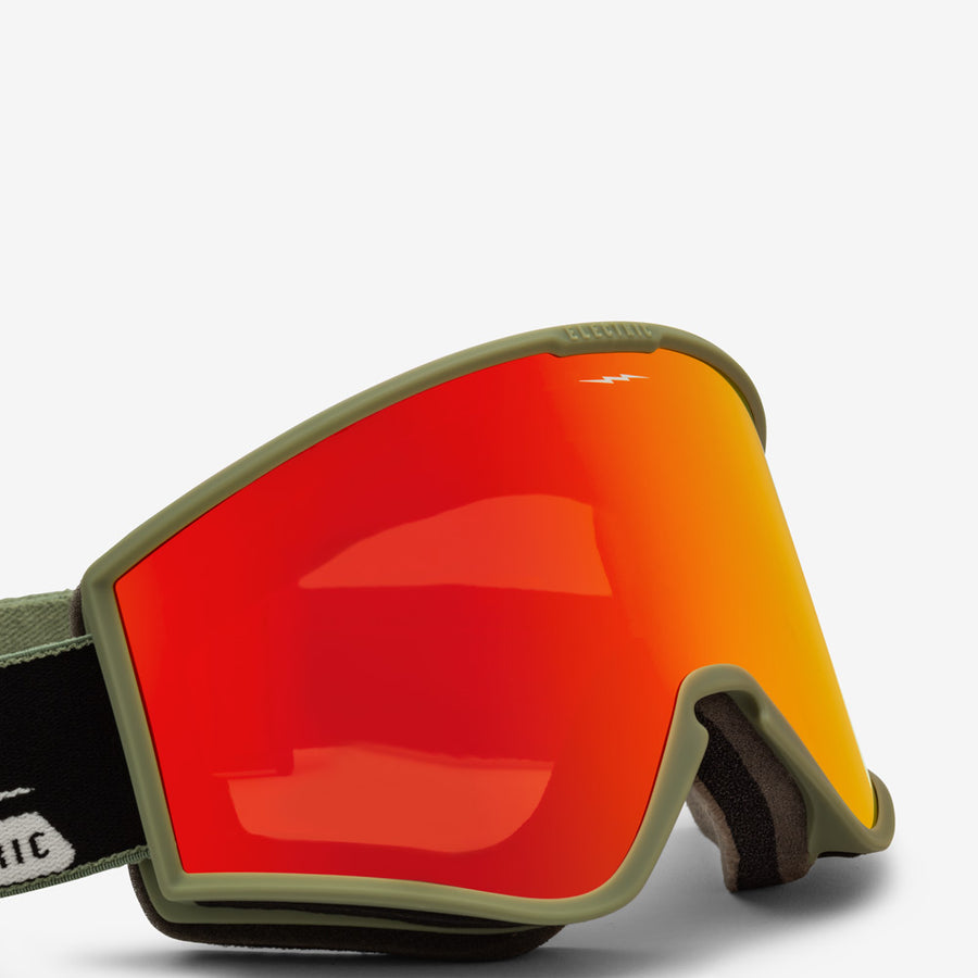 Electric Goggle EK1 Drama Moss Black/ Red Chrome + Bonus Lens Rose
