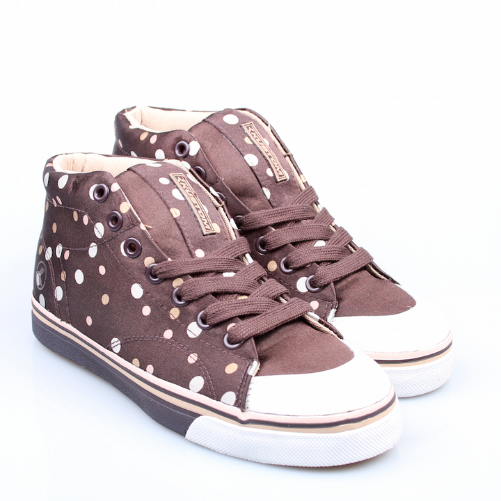 Kustom Ladys Schuhe Erica brown/polka