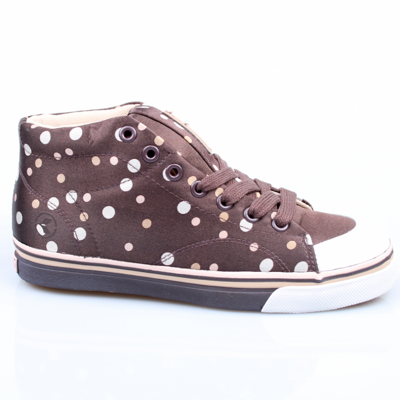 Kustom Ladys Schuhe Erica brown/polka