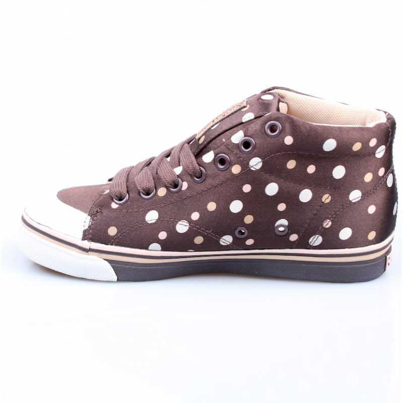 Kustom Ladys Schuhe Erica brown/polka