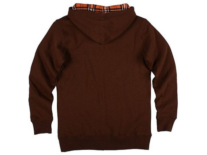 Emerica Zip-Hooded Flying the Flannel chocolate