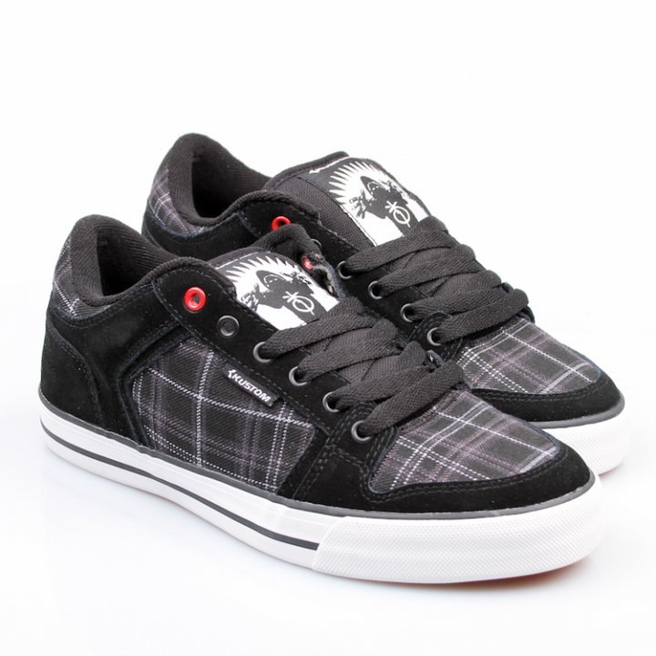 Kustom Shoes Kerrupted black flannel