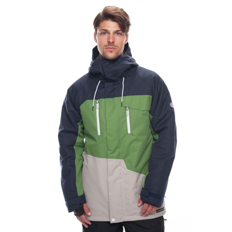 686 Geo Insulated Jacket navy colorblock – Snowboard Jacken, Ansicht 2