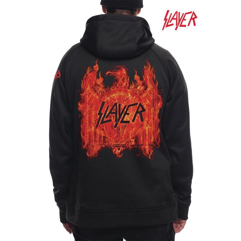 686 Slayer Bonded Fleece Pullover black – Snowboard Funktionskleidung, Ansicht 2