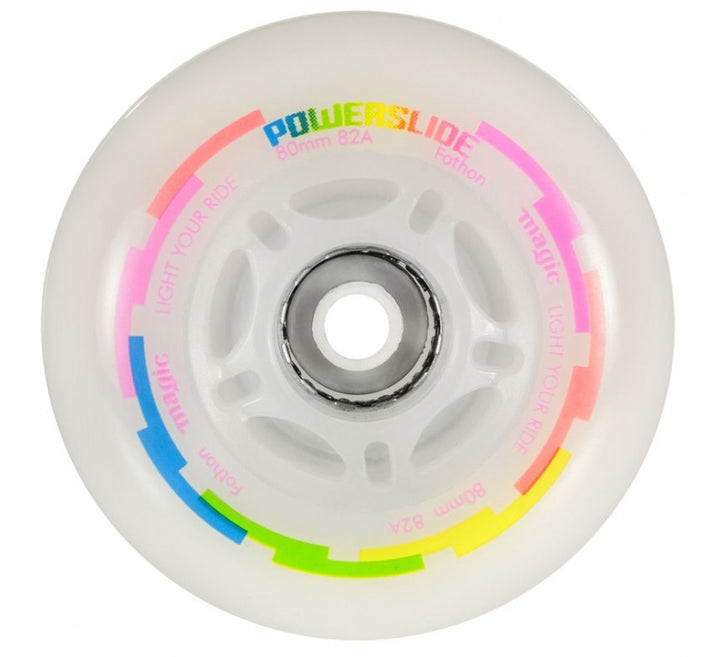 Powerslide Wheels Fothon Magic 76mm 82a white LED