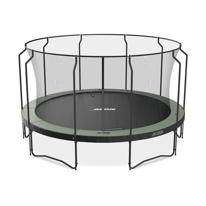 Produktbild des runden Trampolins Acon 15 ft mit Premium-Netz vor weißem Hintergrund.
