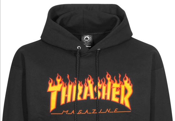 Thrasher Hoodie Flame Black