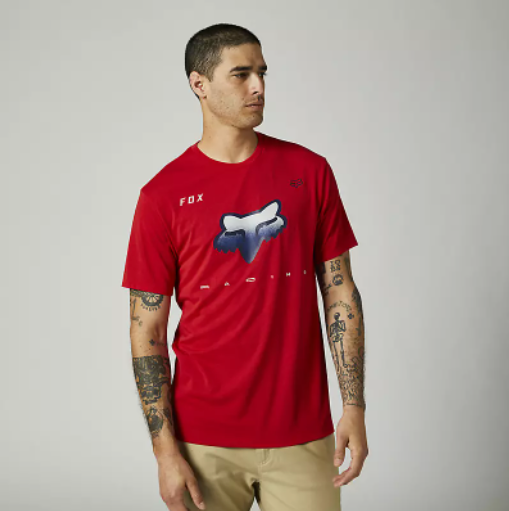 Fox Tech T-Shirt Rkane Head flame red