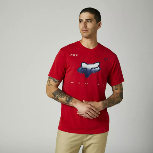 Fox Tech T-Shirt Rkane Head flame red