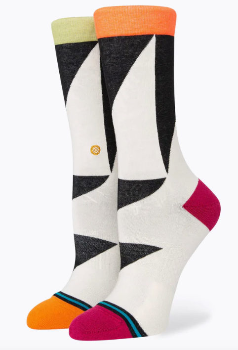 Stance Women's Socks Flip Side Crew off white