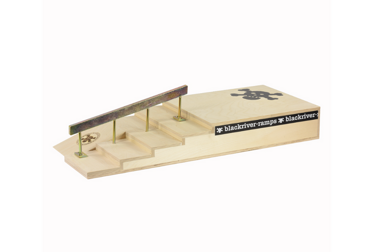 Blackriver Fingerboard Stairset gold Square Rail