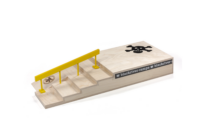 Blackriver Fingerboard Stairset yellow Square Rail