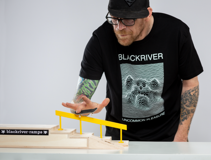 Blackriver Fingerboard Stairset yellow Square Rail