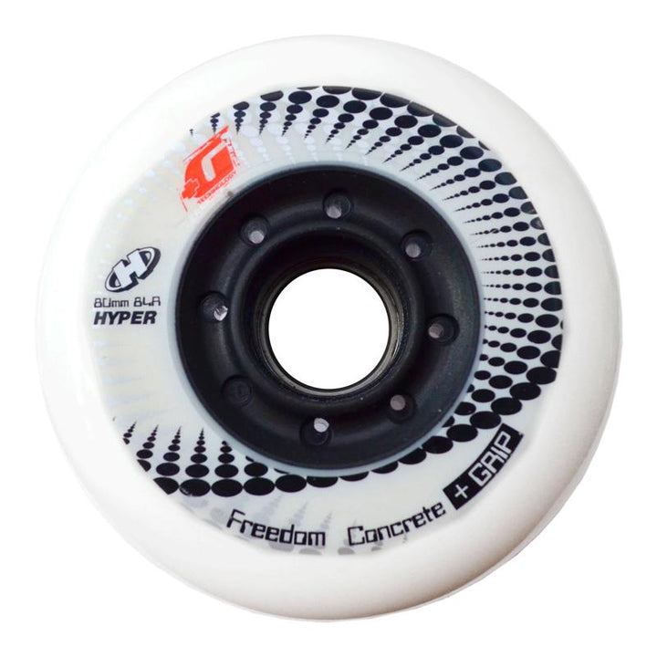 Hyper Wheels Concrete +G 72mm white