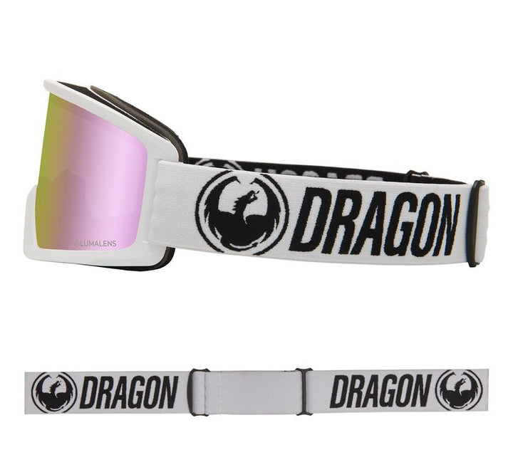 Dragon Goggle DX3 OTG White with Lumalens Pink Ionized Lens