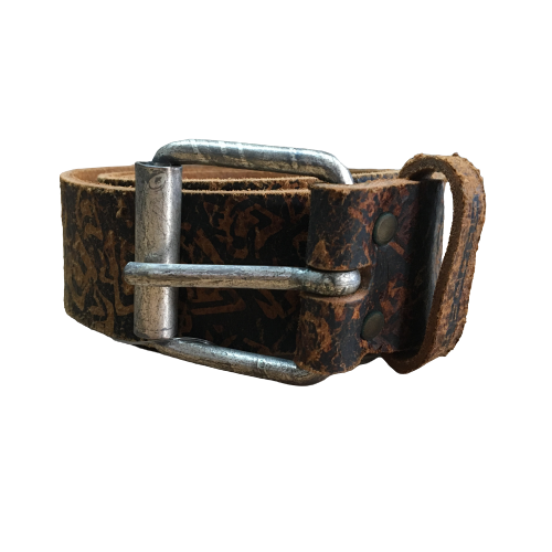 Record Leather Belt Camo V.L. Brown