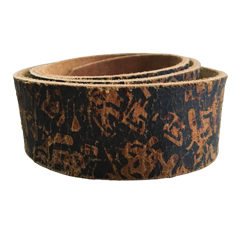 Record Leather Belt Camo V.L. Brown