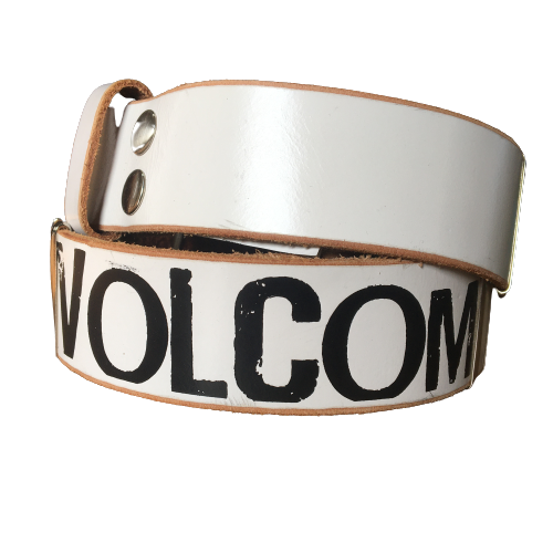 Volcom Leather Belt Bissell White