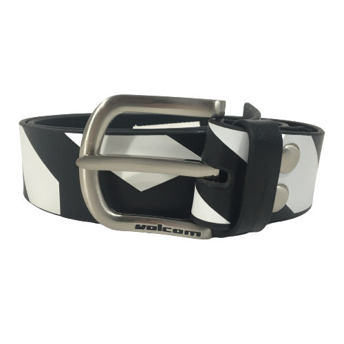 Volcom Leather Belt Frizzo Black/White