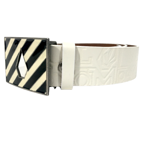 Volcom Leather Belt Ruby Doe White