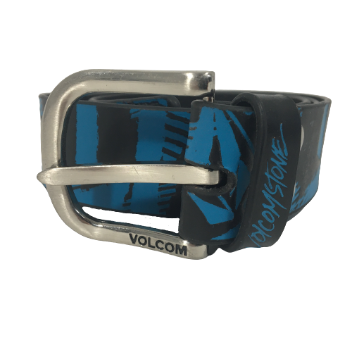 Volcom Leather Belt Broken Belt Black/Blue