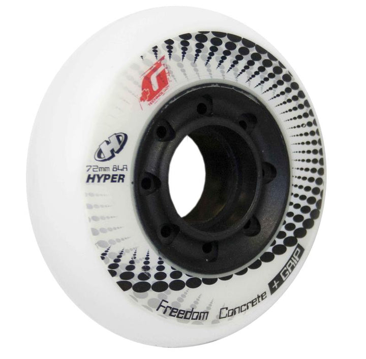 Hyper Wheels Concrete +G 72mm white