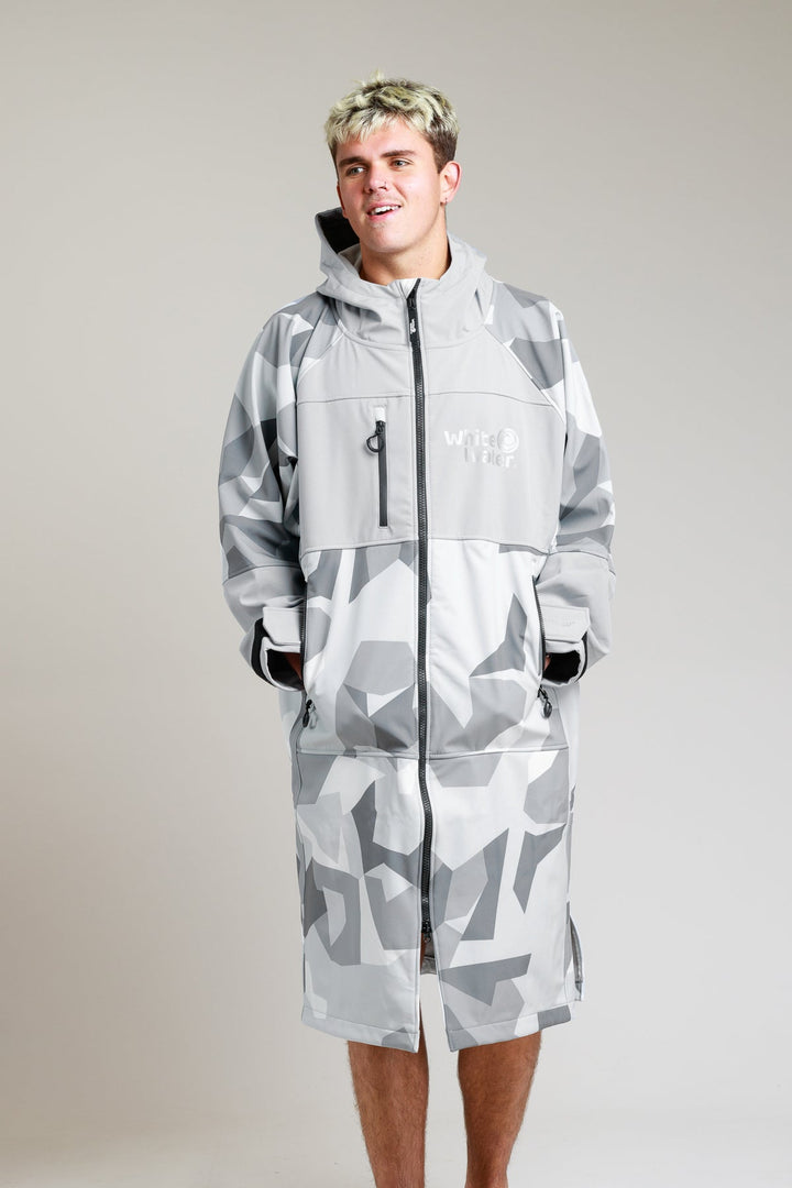 White Water Adults Soft Shell Robe - Arctic Camo