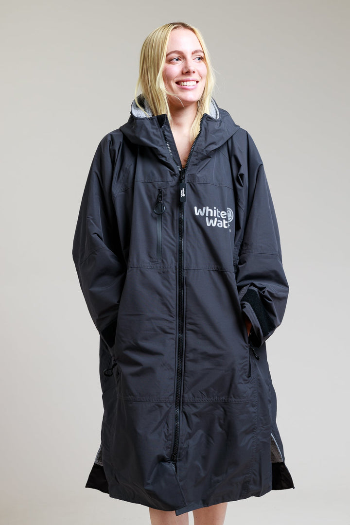 White Water Adults Hard Shell Robe - Black