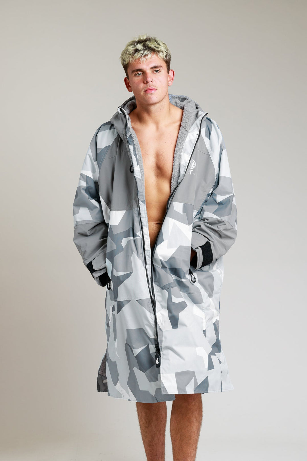White Water Adults Hard Shell Robe - Arctic Camo