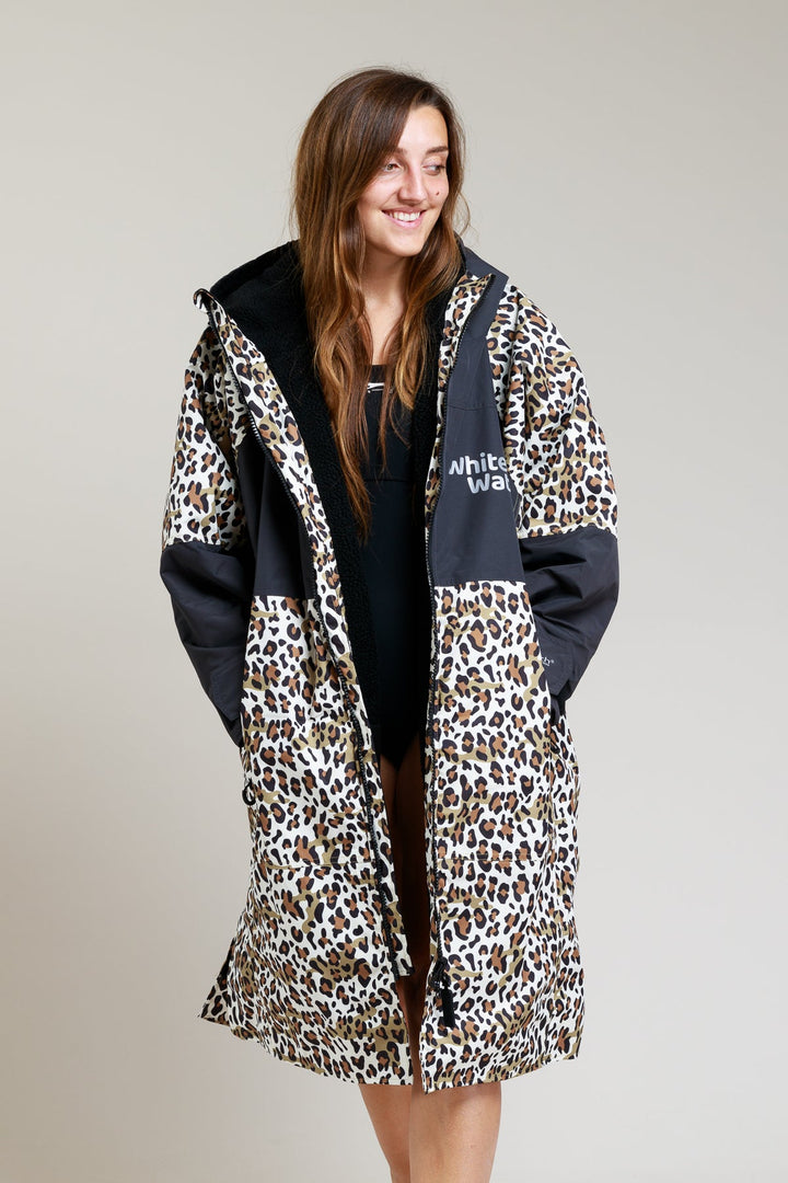 White Water Adults Hard Shell Robe - Leopard Print