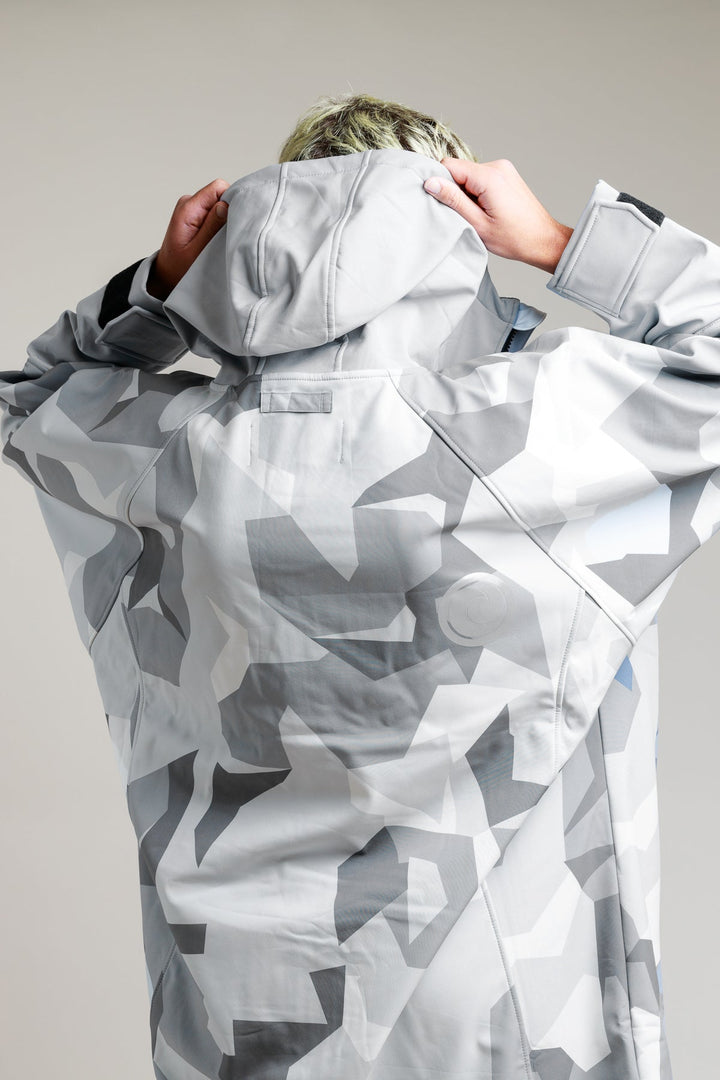 White Water Adults Soft Shell Robe - Arctic Camo