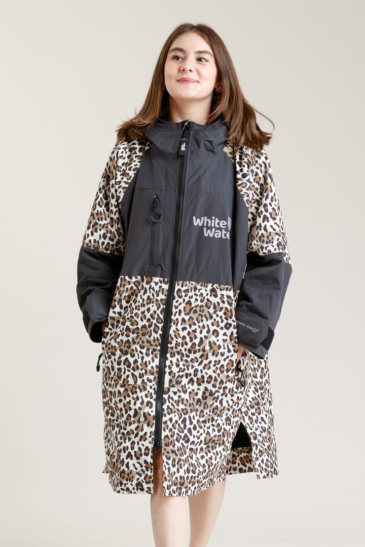 White Water Juniors Hard Shell Robe  - Leopard Print