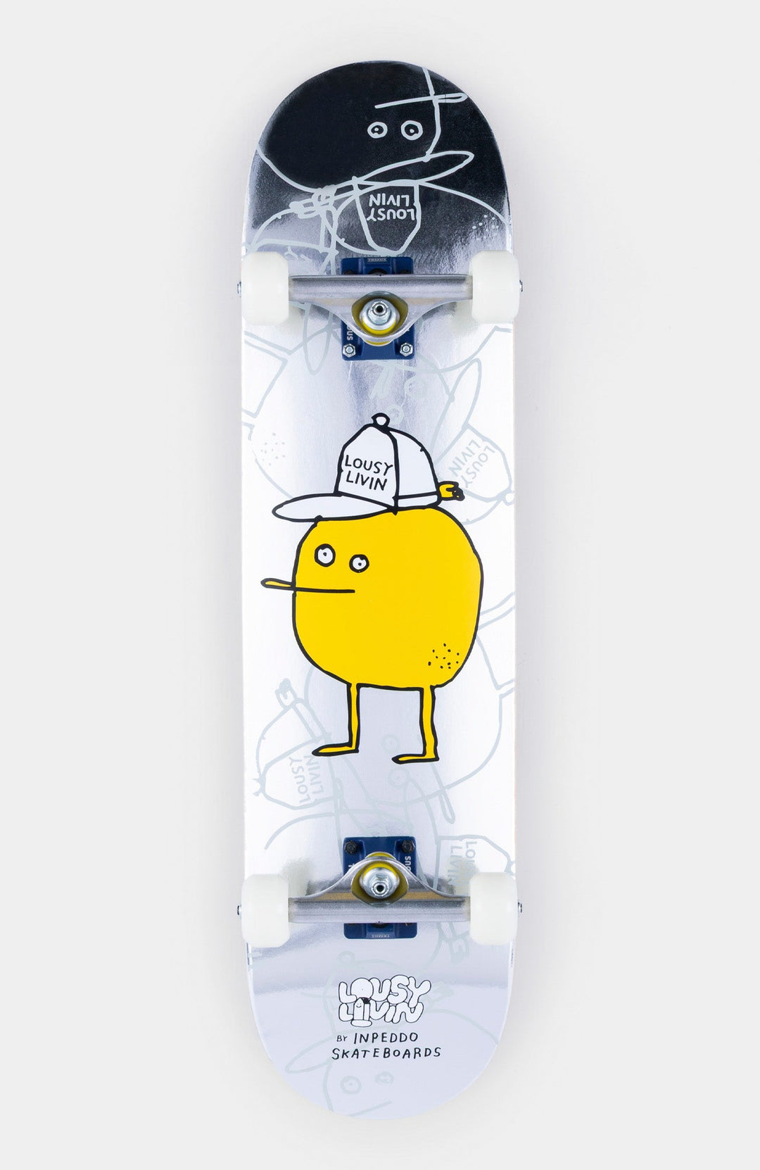Inpeddo Skateboard Prem Complete Silver Lemon
