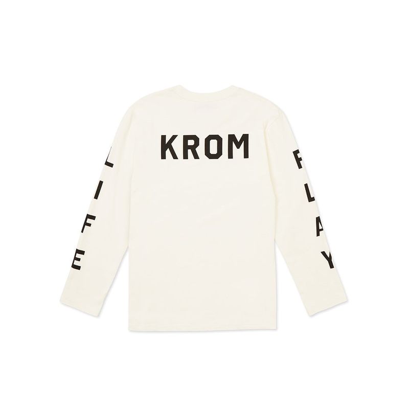 Krom Kendama Longsleeve Play Life white