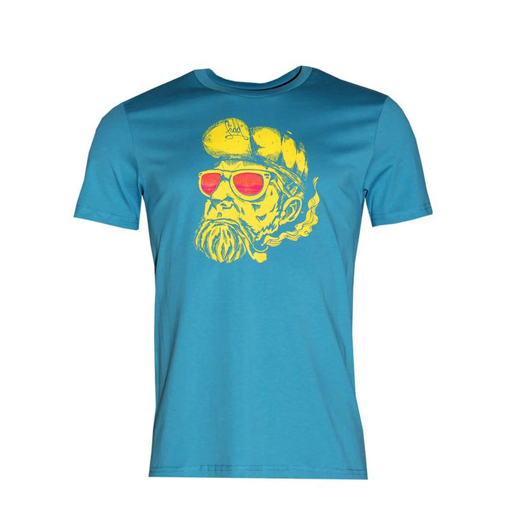 Fädd T-Shirt Neon Hipster Hans blue