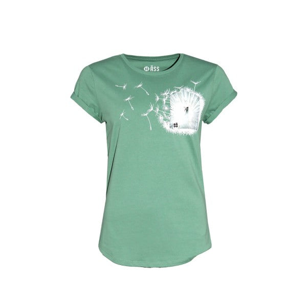 Fädd Girly T-Shirt the white V grey-green