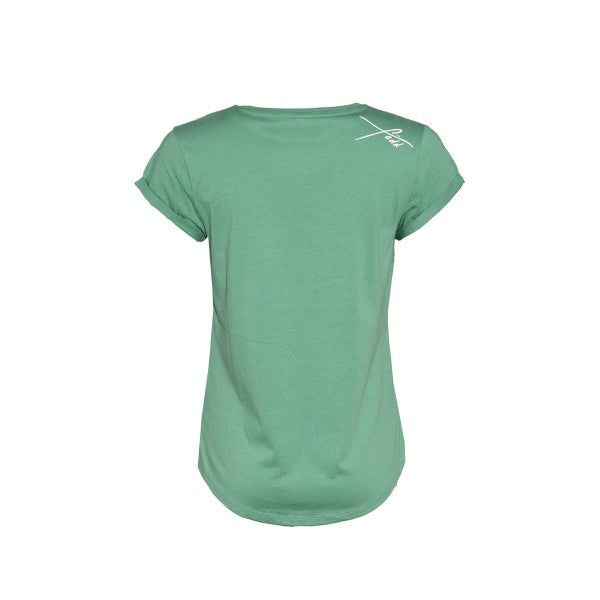 Fädd Girly T-Shirt der weiße V grey-green