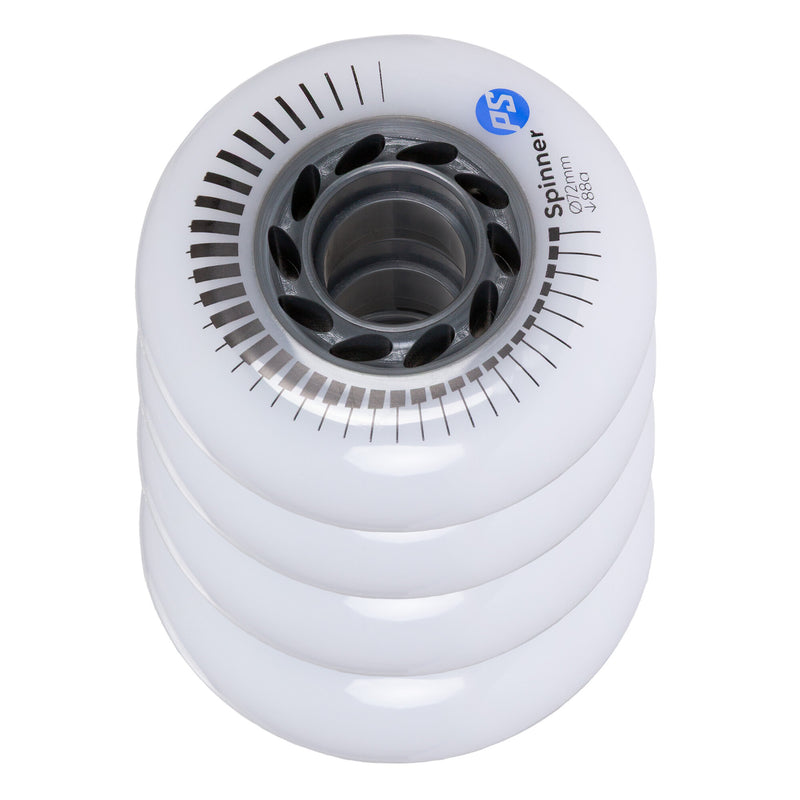 Powerslide Wheels Spinner 72/88A (4-pack) white/grey
