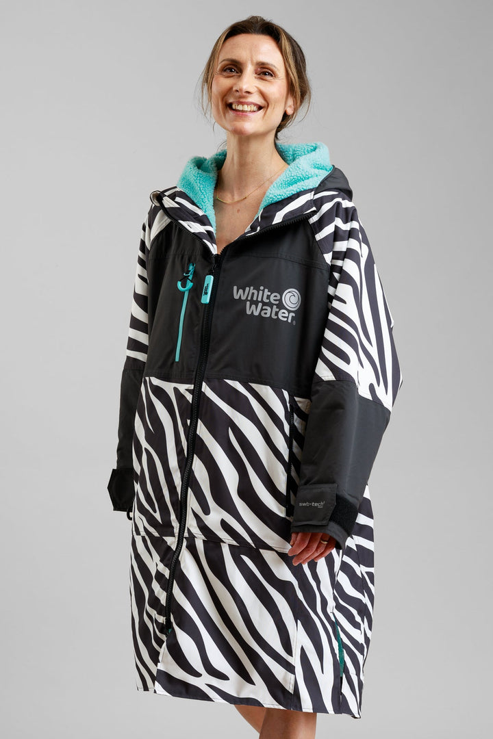 White Water Adults Hard Shell Robe - Zebra Print- Limited Edition