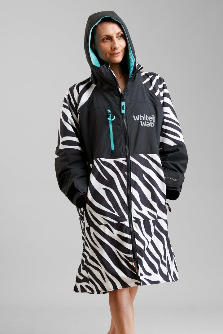 White Water Adults Hard Shell Robe - Zebra Print- Limited Edition