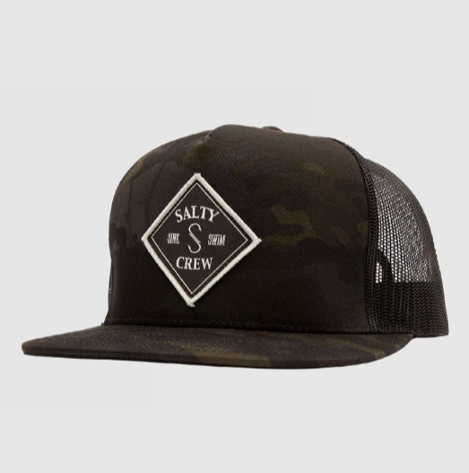 Salty Crew Tippet Trucker Cap multicam/black