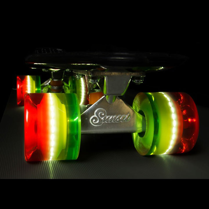 Sunset Skateboard Co. "Rasta" LED Skateboard Wheels 59mm 78a