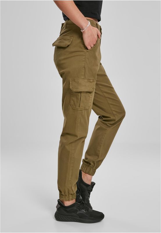 Urban Classics Ladies High Waist Cargo Pants summerolive