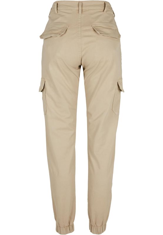 Urban Classics Ladies High Waist Cargo Pants concrete