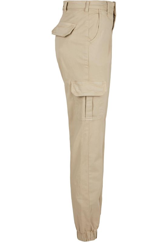 Urban Classics Ladies High Waist Cargo Pants concrete